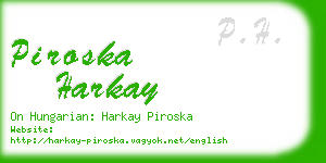 piroska harkay business card